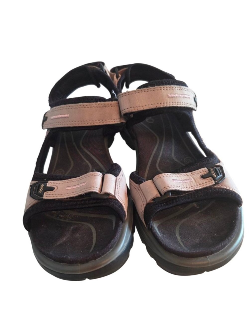 Ecco Women’s Yucatan Sandals Size 39 EU Beige Leather Lightweight Golf Hiking
